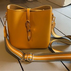 Faux leather crossbody purse